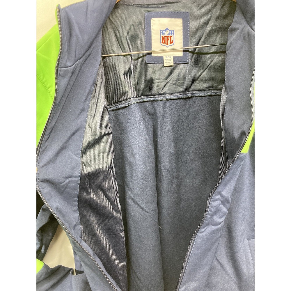 Seattle Seahawks NFL Waterproof Jacket Full Zip Size XL - Picture 4 of 11